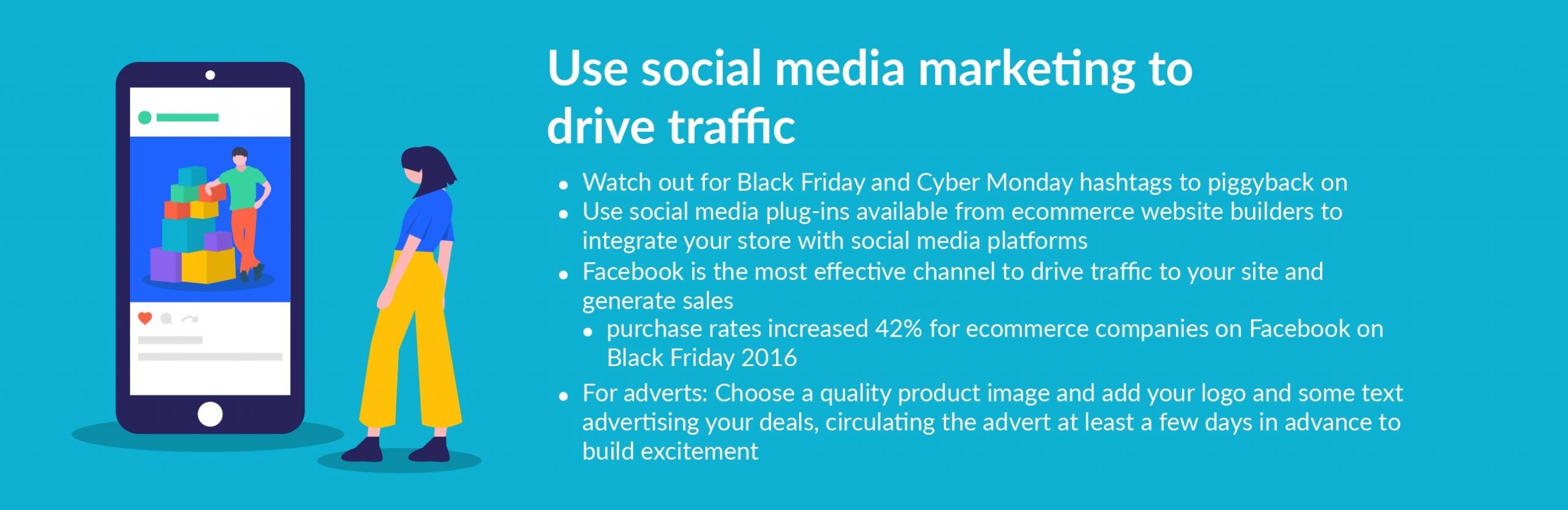 5. Use social media marketing to drive traffic black friday tip use social media