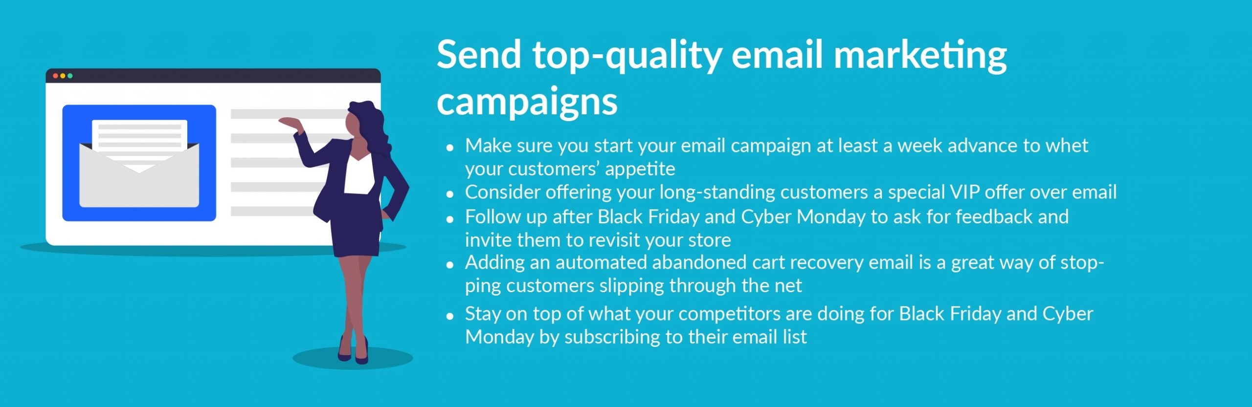 6. Send top quality email marketing campaigns black friday tip send email campaigns