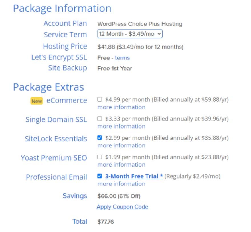 bluehost extras Bluehost extras