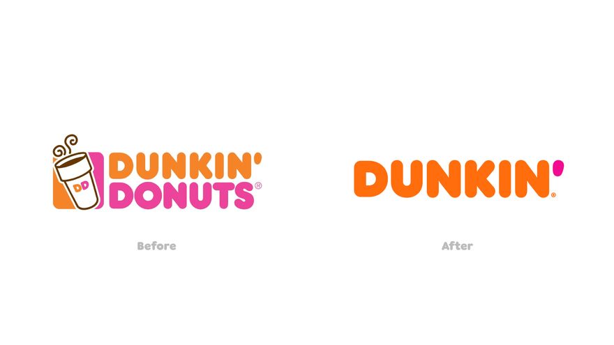 Dunkin Rebrand Before After Dunkin Rebrand Before After Logo