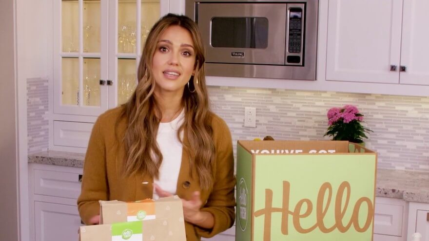 Jessica Alba HelloFresh screenshot Jessica Alba HelloFresh screenshot