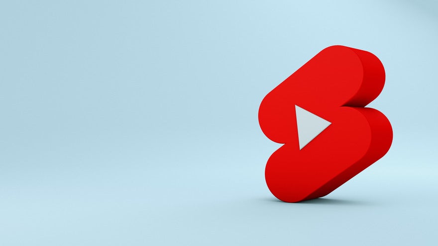 YouTube Shorts new features Blue background with 3D YouTube Shorts logo
