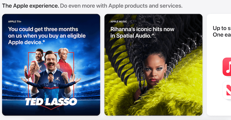Apple website screenshot Apple website screenshot