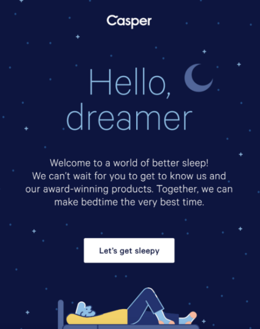 Casper monthly newsletter example screenshot Casper monthly newsletter example screenshot