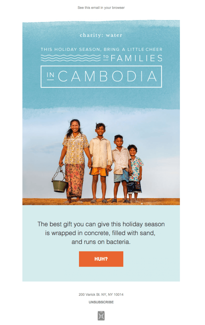 charity water monthly newsletter example screenshot charity water monthly newsletter example screenshot