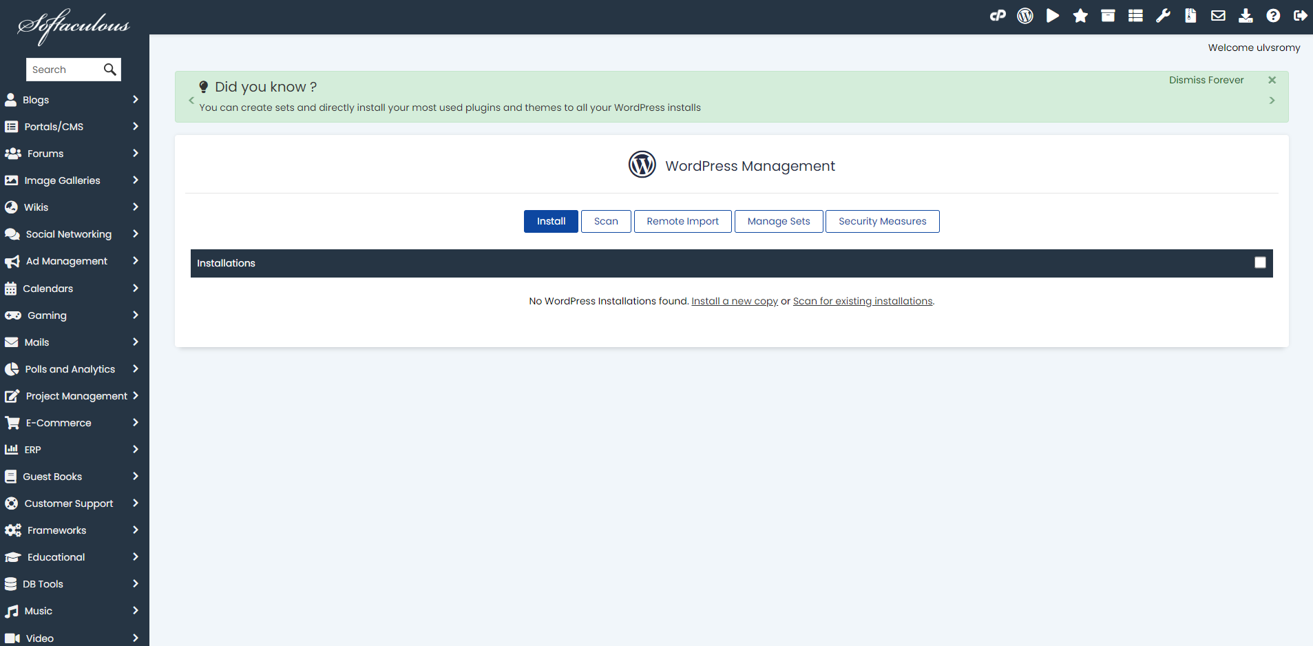 chrome_iSgvRBPXfR the softaculous management for wordpress in bluehost