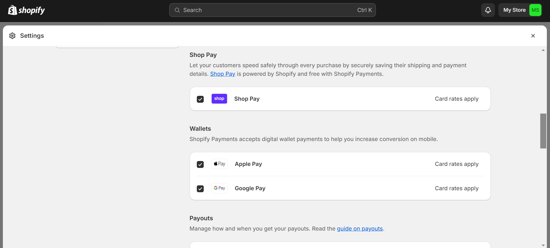 chrome_PugD8IHloH List of shopify payment carriers