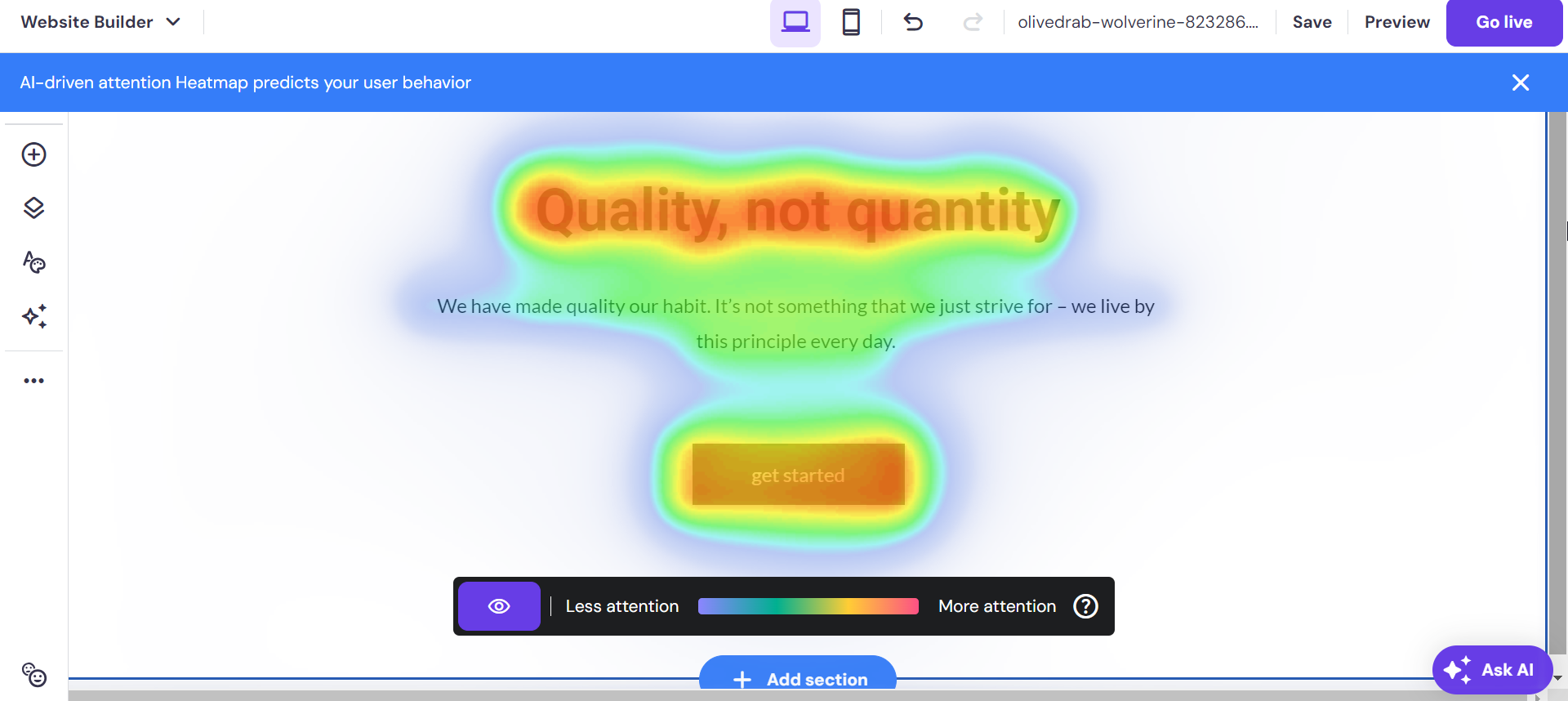 chrome_RhMOOtT3N3 A heat map of a website editor