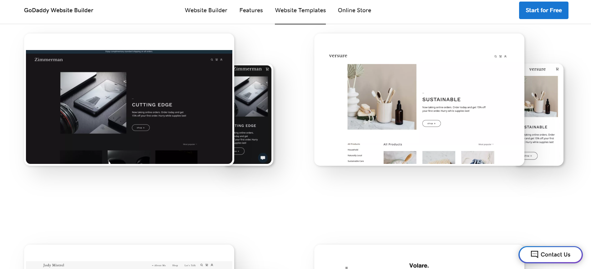 chrome_uFyD3JaEvq GoDaddy store templates