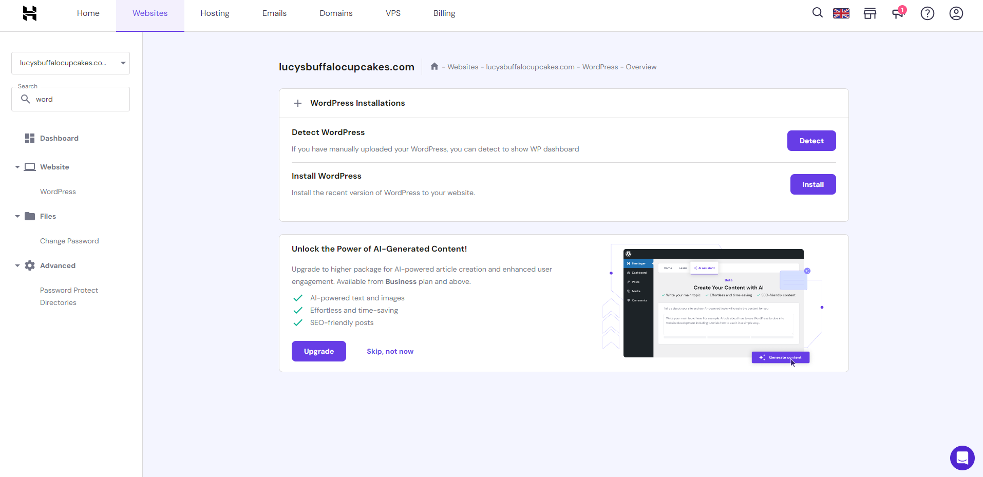 chrome_vFMdzmhYxA WordPress installation on Hostinger