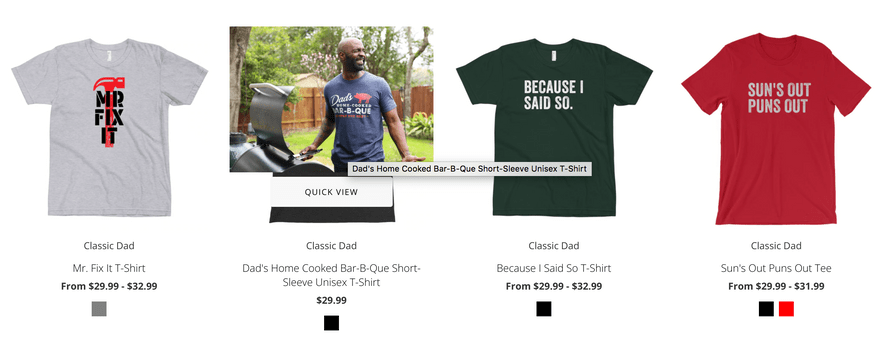 Classic Dad products best print on demand shopify examples Classic Dad products best print on demand shopify examples