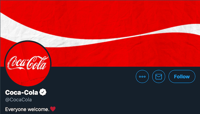 Coke Twitter Page Coke Twitter Page