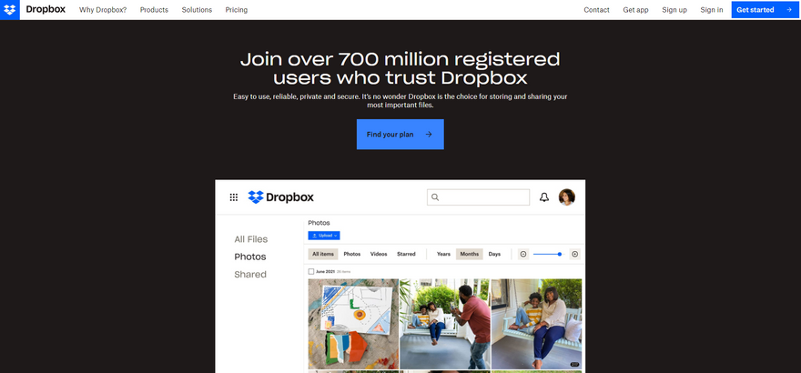Dropbox Website Dropbox website