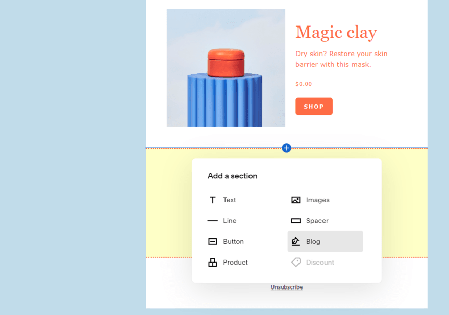 Email campaigns blog element Adding a blog element to a Squarespace email template