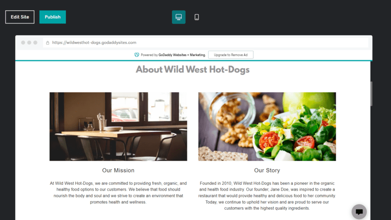 godaddy review ADI a finished GoDaddy ADI template
