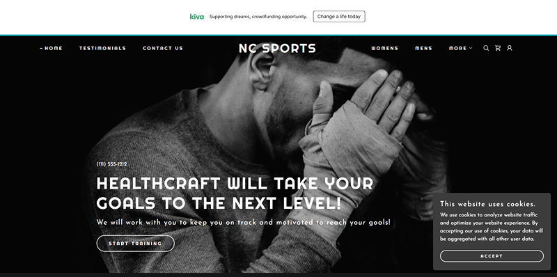 Godaddy vs Wix godaddy ads A sports website with a large banner ad