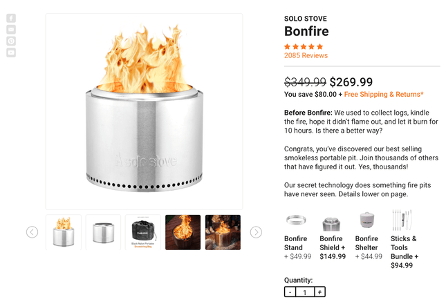 good product descriptions solo stove