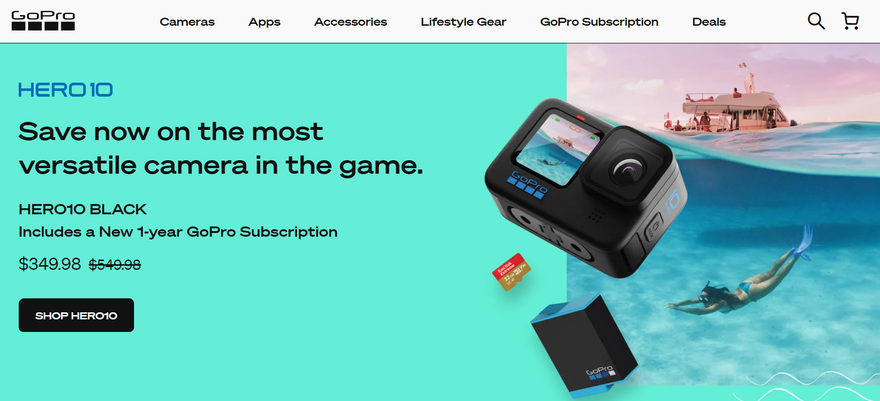 GoPro Website GoPro website homepage