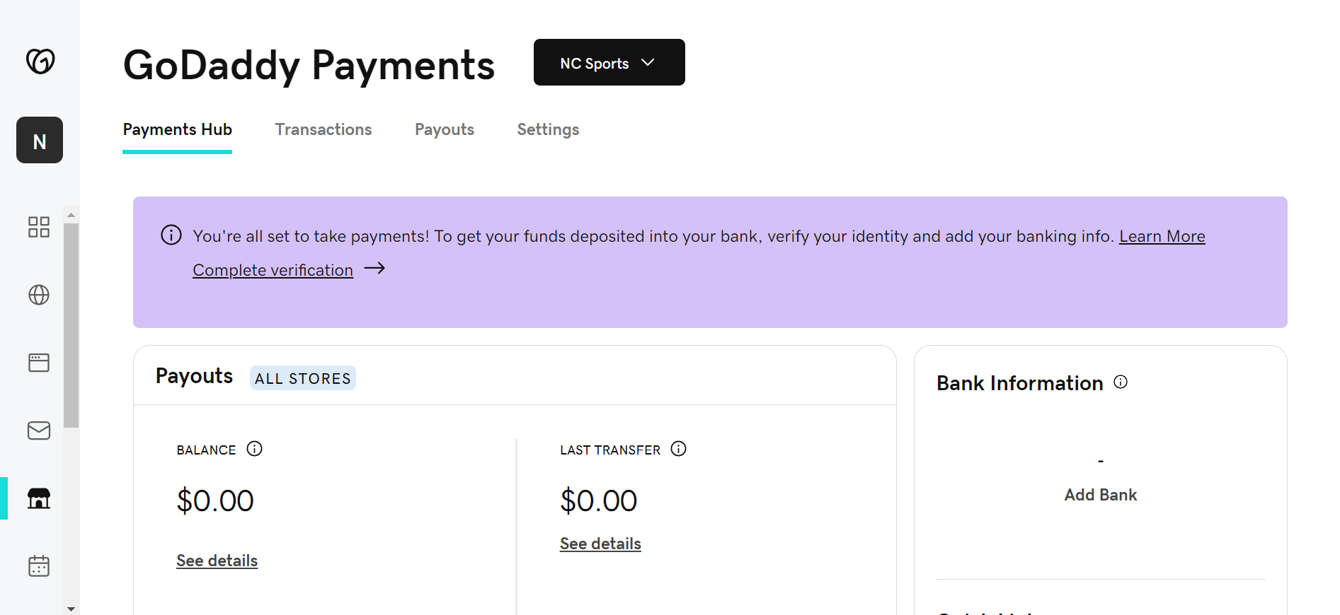 Grammarly.Desktop_RXlXCcq8iP GoDaddy paymetnt hub as seen in the GoDaddy dashboard