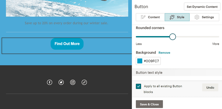 mailchimp customize buttons mailchimp cta design