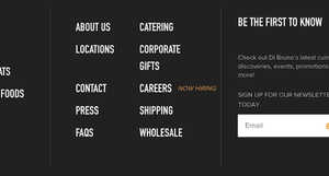 media mentions Di Bruno Bros website example ecommerce best practice - trust signals