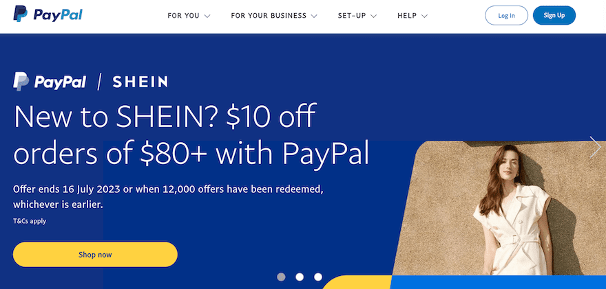 paypal PayPal website