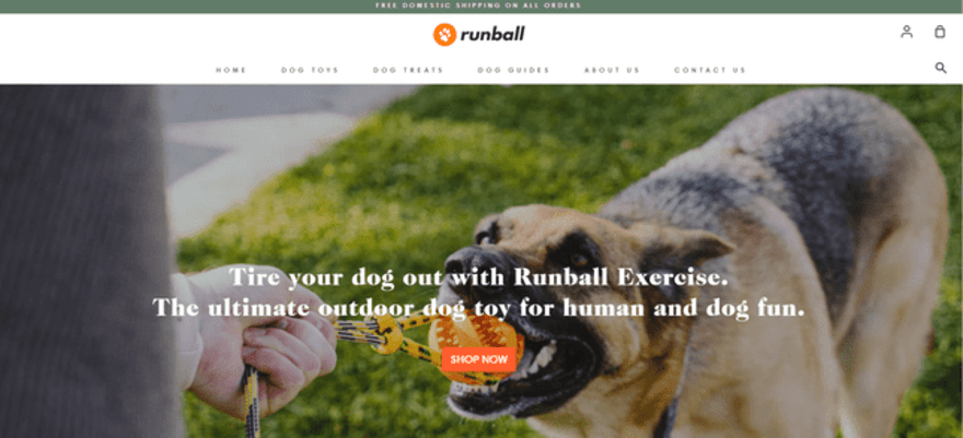 pet supplies Homepage of pet care business Runball
