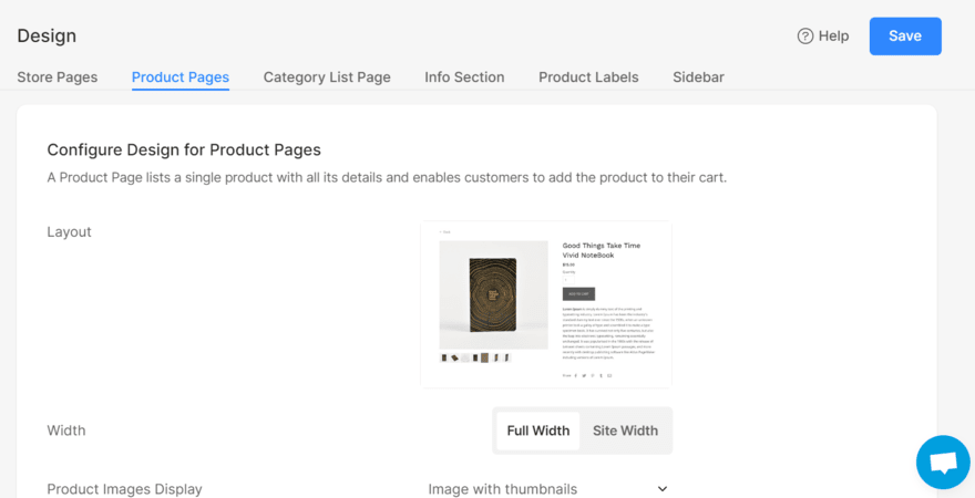 Pixpa product page customization Product page design page on Pixpa