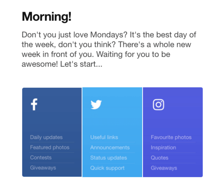 Really Good Emails monthly newsletter example screenshot Really Good Emails monthly newsletter example screenshot