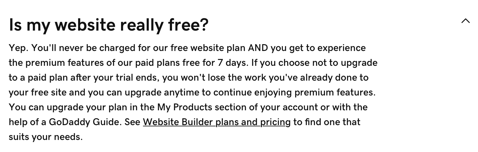 Screenshot 2024-03-13 at 10.48.18 AM GoDaddy website builder free options