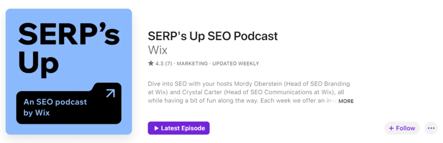 serps up SERP's Up podcast profile on Apple Podcast