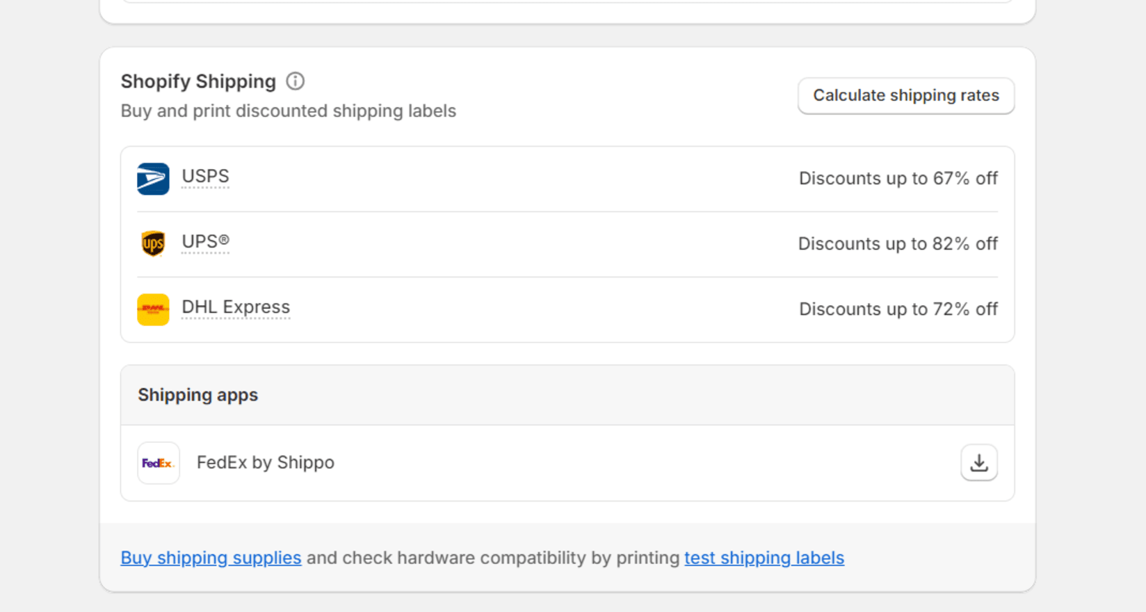 Shopify shipping carrier rates Shipping discounts for USPS, UPS, and DHL Express for Shopify users