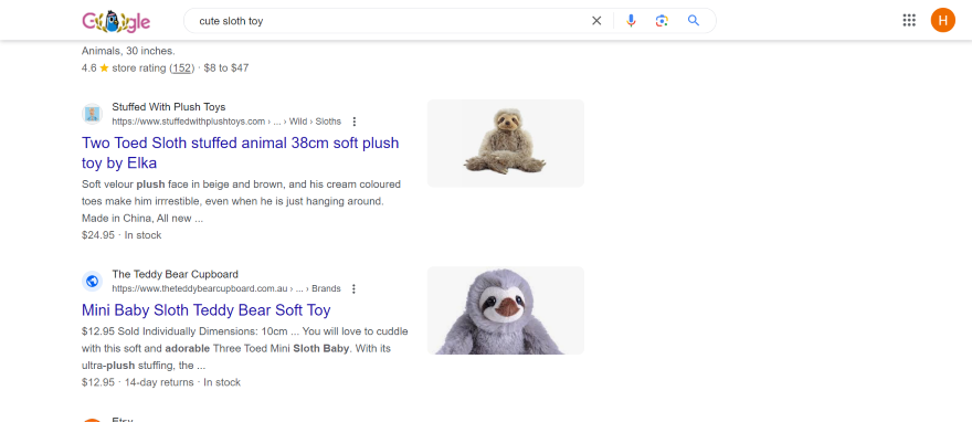 Sloth Imagery Google Search A search results page for a cute and soft sloth plush toy sitting adorably with a fluffy texture