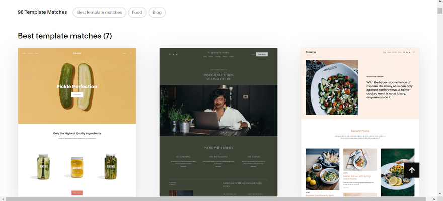 Squarespac food blog templates Three Squarespace templates for food blog wesbites