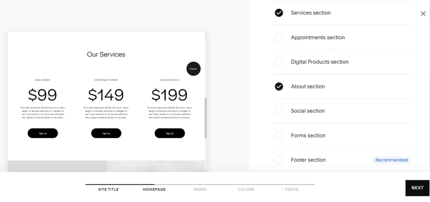 Squarespace Blueprint (1) Squarespace Blueprint website creator