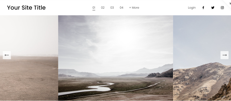 SS Eliott Photography 1 Screenshot of a Squarespace photography website with a large photographic hero image