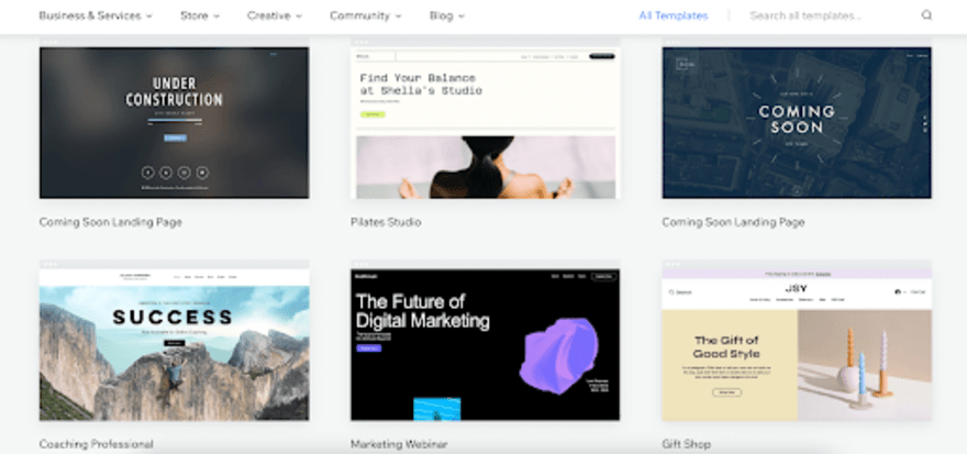 Wix templates Wix templates