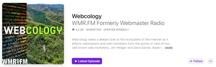 webcology Webcology podcast profile on Apple Podcasts
