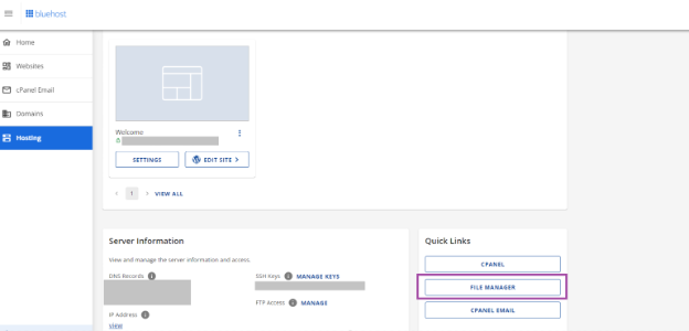 WebSelfHost Bluehost Account Manager