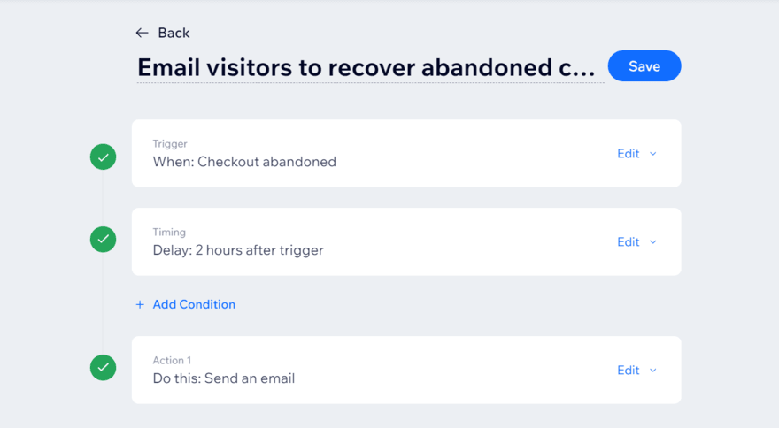 Wix abandoned cart recovery automation Wix's customizable automation for abandoned cart recovery