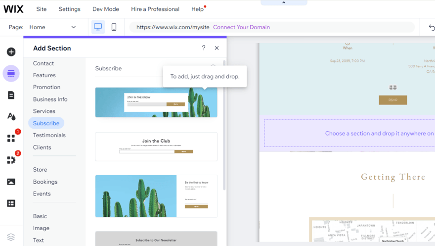 Wix editor design elements Design elements in action within the Wix editor