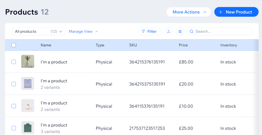Wix product management Wix product backend dashboard